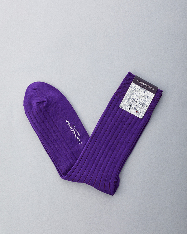 Ribbed Socks Purple