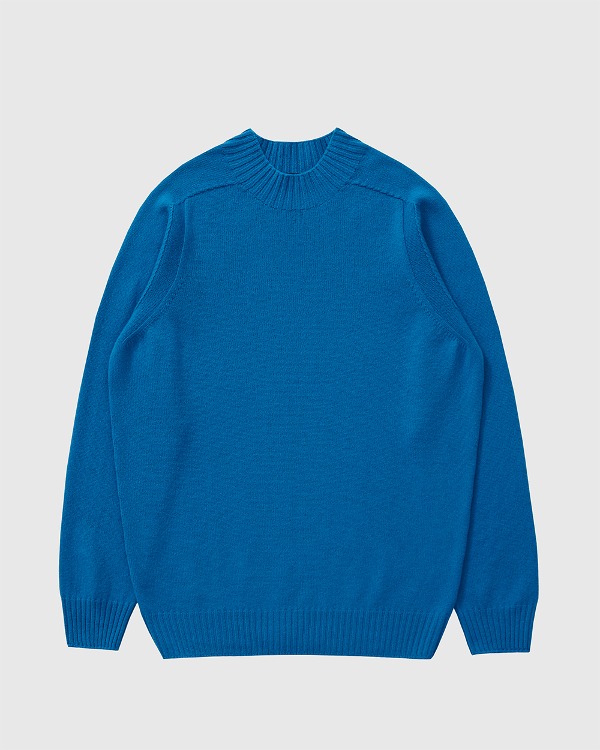 블루 모크넥 스웨터